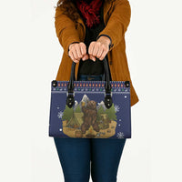 Camping I Hate People Christmas Leather Bag Xmas Holiday Patterns - Wonder Print Shop