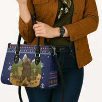 Camping I Hate People Christmas Leather Bag Xmas Holiday Patterns - Wonder Print Shop