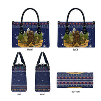 Camping I Hate People Christmas Leather Bag Xmas Holiday Patterns - Wonder Print Shop