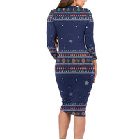 Camping I Hate People Christmas Long Sleeve Bodycon Dress Xmas Holiday Patterns - Wonder Print Shop