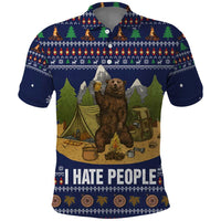 Camping I Hate People Christmas Polo Shirt Xmas Holiday Patterns - Wonder Print Shop
