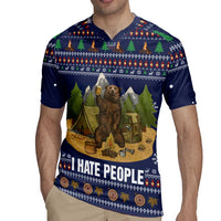Camping I Hate People Christmas Rugby Jersey Xmas Holiday Patterns - Wonder Print Shop
