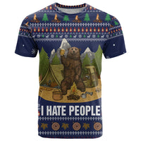 Camping I Hate People Christmas T Shirt Xmas Holiday Patterns - Wonder Print Shop