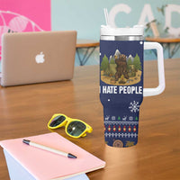 Camping I Hate People Christmas Tumbler With Handle Xmas Holiday Patterns - Wonder Print Shop