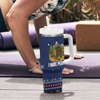 Camping I Hate People Christmas Tumbler With Handle Xmas Holiday Patterns - Wonder Print Shop