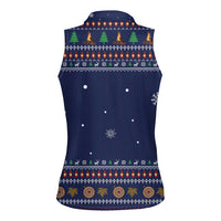 Camping I Hate People Christmas Women Sleeveless Polo Shirt Xmas Holiday Patterns - Wonder Print Shop