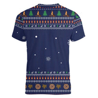 Camping I Hate People Christmas Women V-Neck T-Shirt Xmas Holiday Patterns - Wonder Print Shop