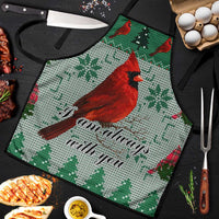 Cardinal I am Always With You Christmas Apron Xmas Holiday Patterns - Wonder Print Shop
