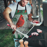Cardinal I am Always With You Christmas Apron Xmas Holiday Patterns - Wonder Print Shop