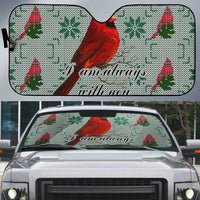 Cardinal I am Always With You Christmas Auto Sun Shade Xmas Holiday Patterns - Wonder Print Shop