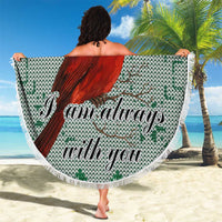 Cardinal I am Always With You Christmas Beach Blanket Xmas Holiday Patterns - Wonder Print Shop