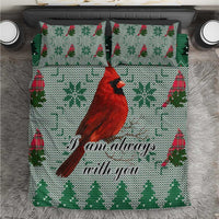 Cardinal I am Always With You Christmas Bedding Set Xmas Holiday Patterns - Wonder Print Shop