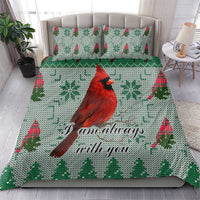 Cardinal I am Always With You Christmas Bedding Set Xmas Holiday Patterns - Wonder Print Shop