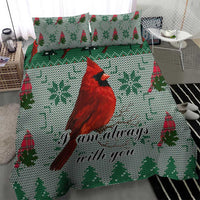 Cardinal I am Always With You Christmas Bedding Set Xmas Holiday Patterns - Wonder Print Shop