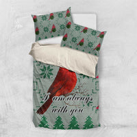 Cardinal I am Always With You Christmas Bedding Set Xmas Holiday Patterns - Wonder Print Shop