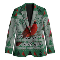Cardinal I am Always With You Christmas Blazer Xmas Holiday Patterns - Wonder Print Shop