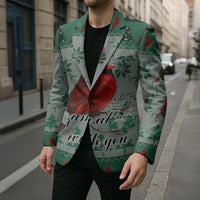 Cardinal I am Always With You Christmas Blazer Xmas Holiday Patterns - Wonder Print Shop