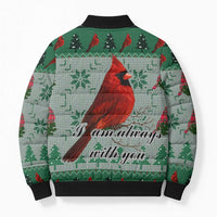 Cardinal I am Always With You Christmas Bomber Puffer Jacket Xmas Holiday Patterns - Wonder Print Shop