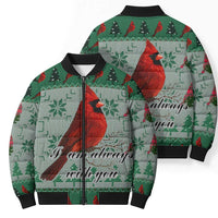 Cardinal I am Always With You Christmas Bomber Puffer Jacket Xmas Holiday Patterns - Wonder Print Shop