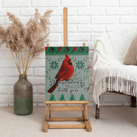 Cardinal I am Always With You Christmas Canvas Wall Art Xmas Holiday Patterns - Wonder Print Shop