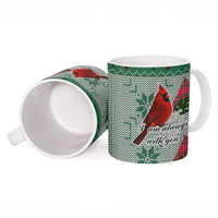 Cardinal I am Always With You Christmas Ceramic Mug Xmas Holiday Patterns - Wonder Print Shop