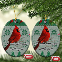Cardinal I am Always With You Christmas Ceramic Ornament Xmas Holiday Patterns - Wonder Print Shop
