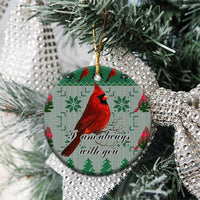 Cardinal I am Always With You Christmas Ceramic Ornament Xmas Holiday Patterns - Wonder Print Shop