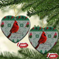 Cardinal I am Always With You Christmas Ceramic Ornament Xmas Holiday Patterns - Wonder Print Shop