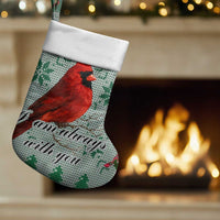 Cardinal I am Always With You Christmas Stocking Xmas Holiday Patterns - Wonder Print Shop