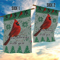 Cardinal I am Always With You Christmas Garden Flag Xmas Holiday Patterns - Wonder Print Shop