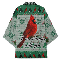 Cardinal I am Always With You Christmas Kimono Xmas Holiday Patterns - Wonder Print Shop