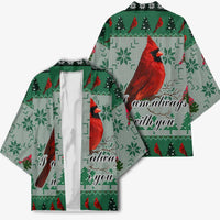 Cardinal I am Always With You Christmas Kimono Xmas Holiday Patterns - Wonder Print Shop