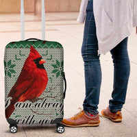 Cardinal I am Always With You Christmas Luggage Cover Xmas Holiday Patterns - Wonder Print Shop