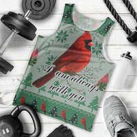 Cardinal I am Always With You Christmas Men Tank Top Xmas Holiday Patterns - Wonder Print Shop