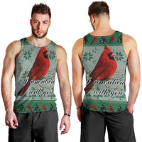 Cardinal I am Always With You Christmas Men Tank Top Xmas Holiday Patterns - Wonder Print Shop