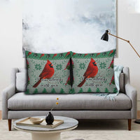 Cardinal I am Always With You Christmas Pillow Cover Xmas Holiday Patterns - Wonder Print Shop