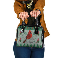 Cardinal I am Always With You Christmas Shoulder Handbag Xmas Holiday Patterns - Wonder Print Shop
