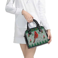 Cardinal I am Always With You Christmas Shoulder Handbag Xmas Holiday Patterns - Wonder Print Shop