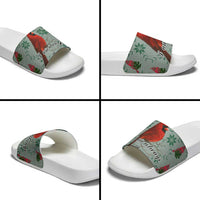 Cardinal I am Always With You Christmas Slide Sandals Xmas Holiday Patterns - Wonder Print Shop