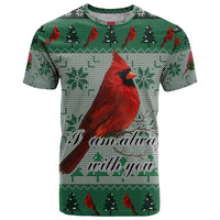 Cardinal I am Always With You Christmas T Shirt Xmas Holiday Patterns - Wonder Print Shop