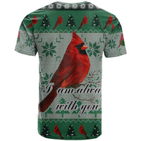Cardinal I am Always With You Christmas T Shirt Xmas Holiday Patterns - Wonder Print Shop