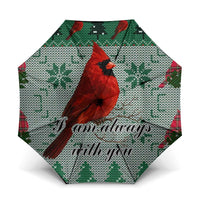 Cardinal I am Always With You Christmas Umbrella Xmas Holiday Patterns - Wonder Print Shop