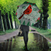 Cardinal I am Always With You Christmas Umbrella Xmas Holiday Patterns - Wonder Print Shop