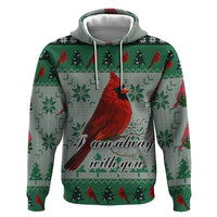 Cardinal I am Always With You Christmas Zip Hoodie Xmas Holiday Patterns - Wonder Print Shop