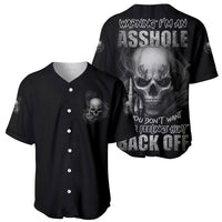 Warning I'm An A Mad Skull Baseball Jersey - Wonder Print Shop
