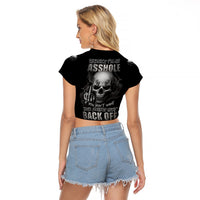 Warning I'm An A Mad Skull Raglan Cropped T Shirt - Wonder Print Shop
