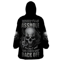 Warning I'm An A Mad Skull Wearable Blanket Hoodie - Wonder Print Shop