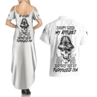 Don't Like My Attitude Couples Matching Summer Maxi Dress and Hawaiian Shirt - Wonder Print Shop