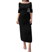 I Do What I Want Skull Black And White Family Matching Puletasi Dress and Hawaiian Shirt - Wonder Print Shop