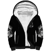 I Do What I Want Skull Black And White Sherpa Hoodie - Wonder Print Shop